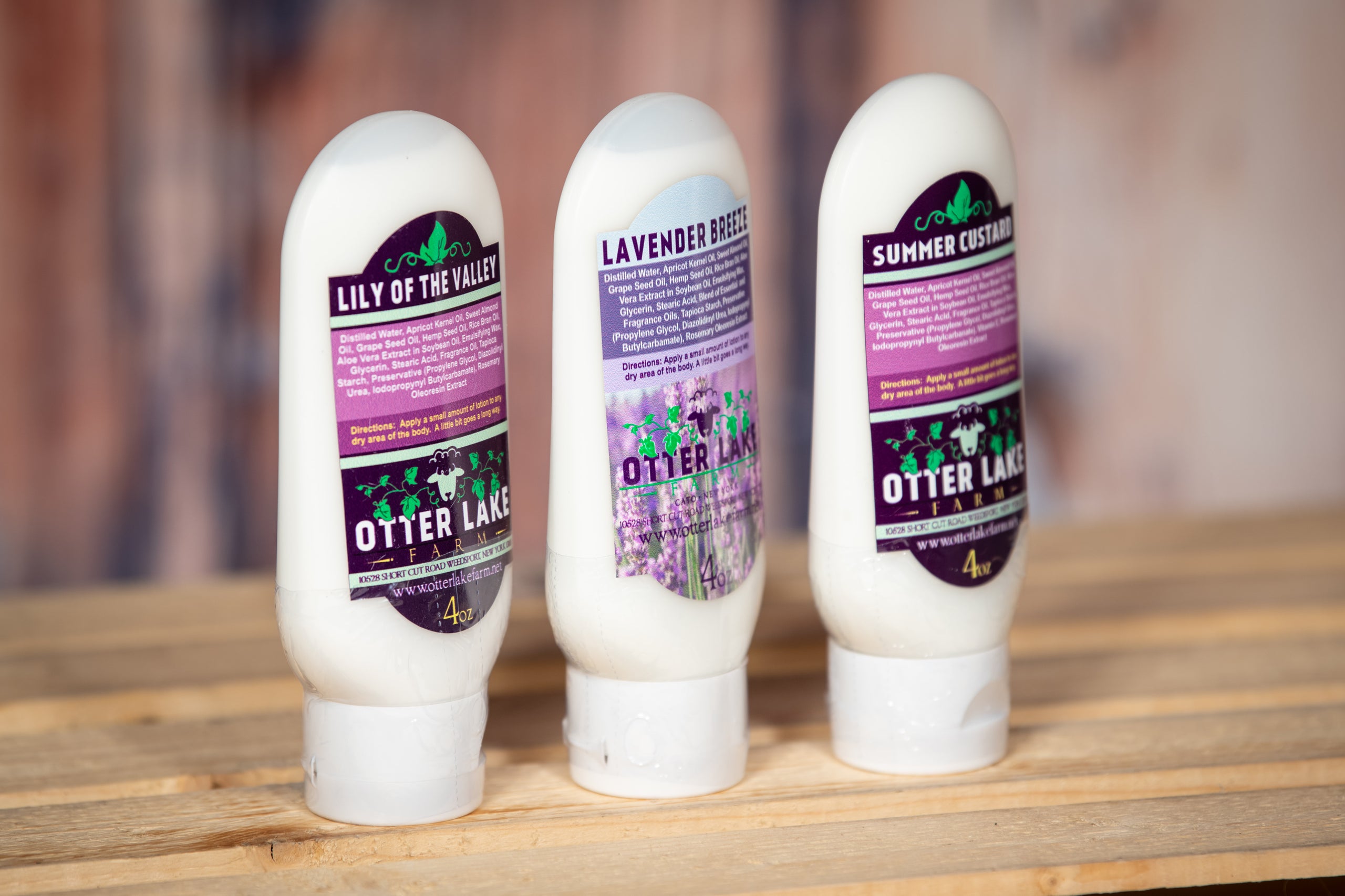 Small top body lotion